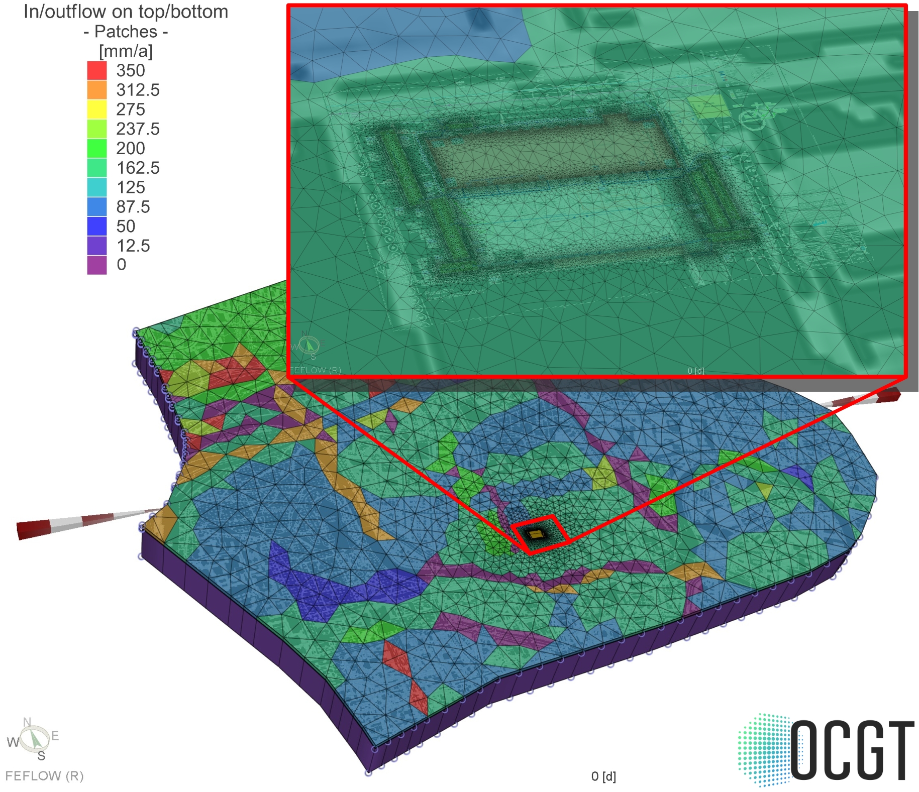 FEFLOW Grundwassermodell — Numerische Simulation