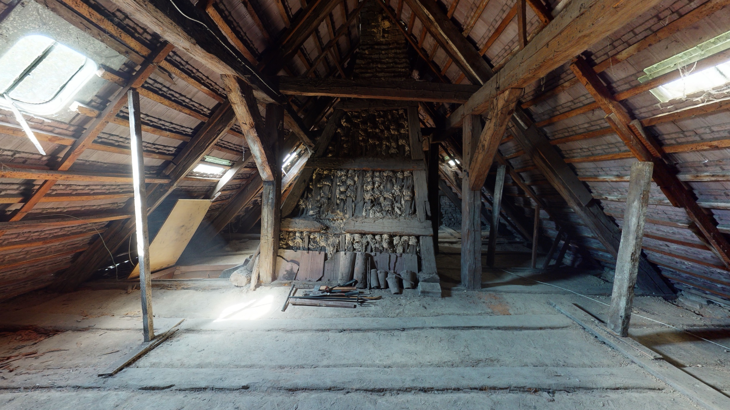 Historischer Dachstuhl — 3D-Erfassung & Scan-to-BIM