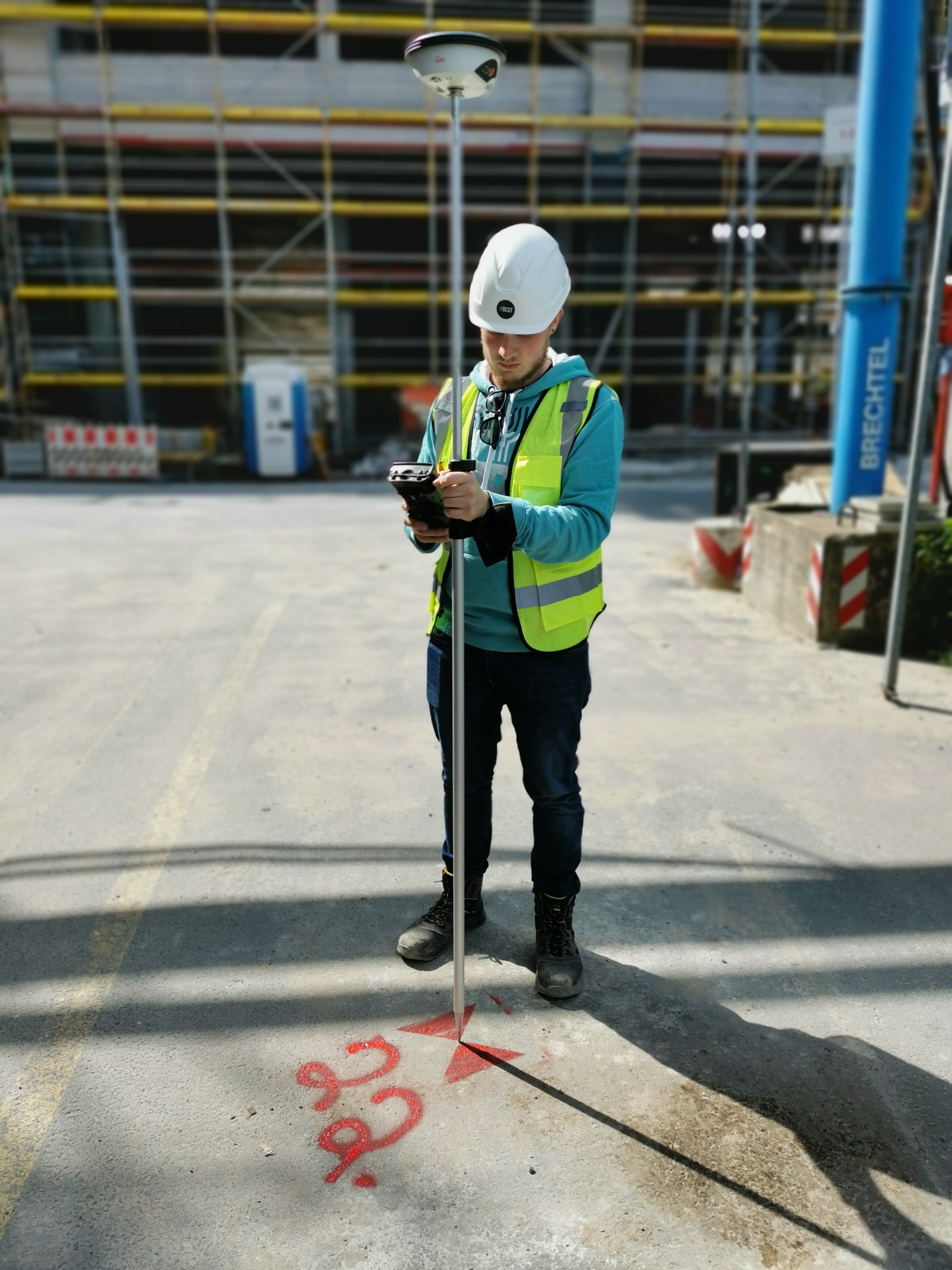 GNSS-Vermessung auf Baustelle