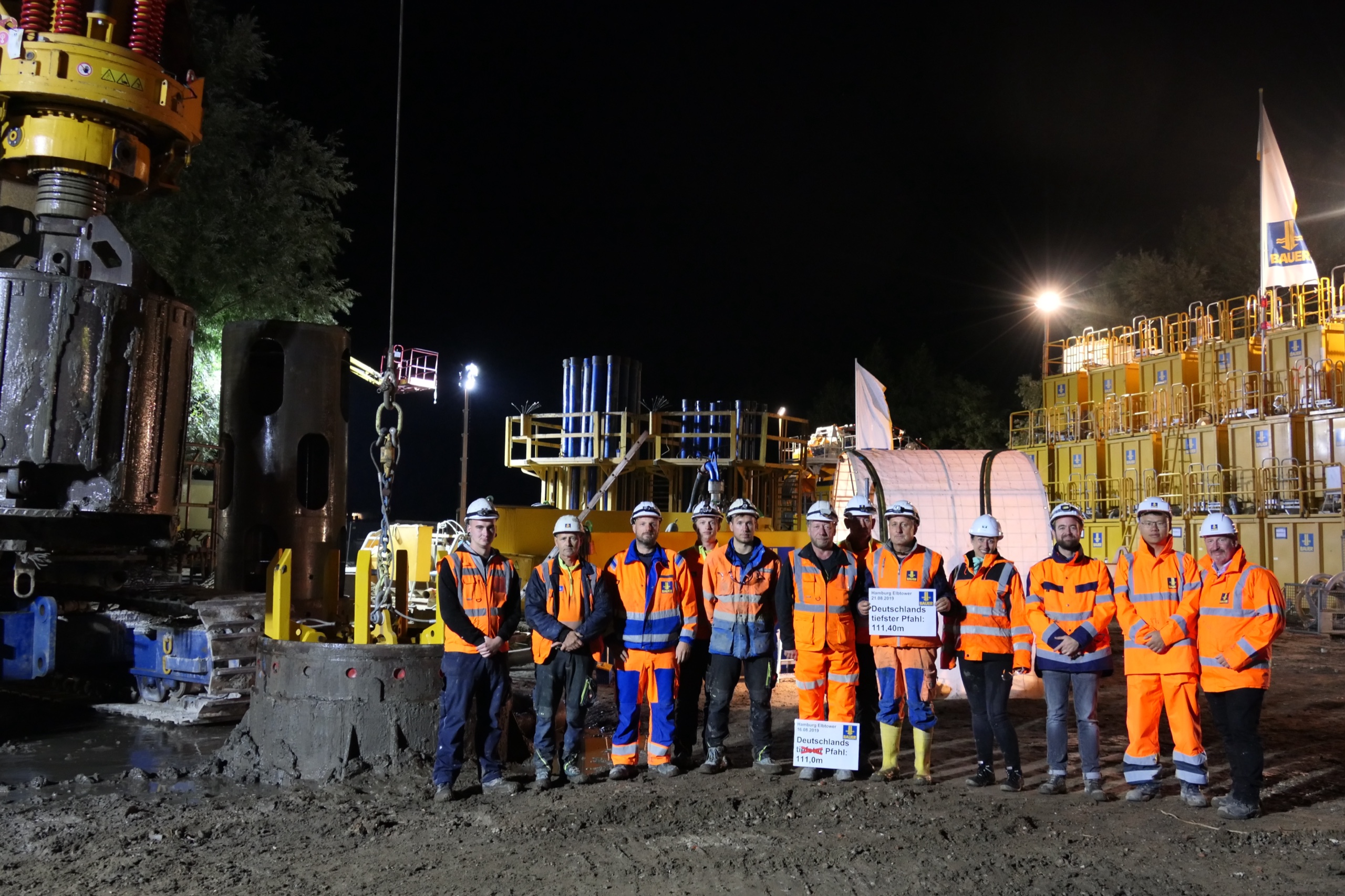 OCGT Team Nachtschicht BAUER Spezialtiefbau
